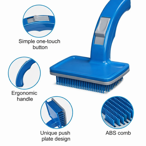 ABS Plastic Sliker Brush for Pet (Multicolor)